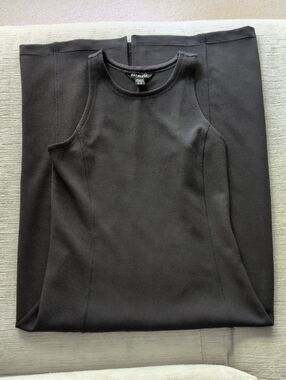 Athleta Seasoft Rib Midi Tank Dress Black